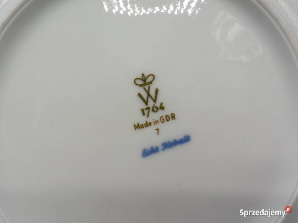 Zestaw Porcelany talerzyk i spodek Wallendorf Raszków