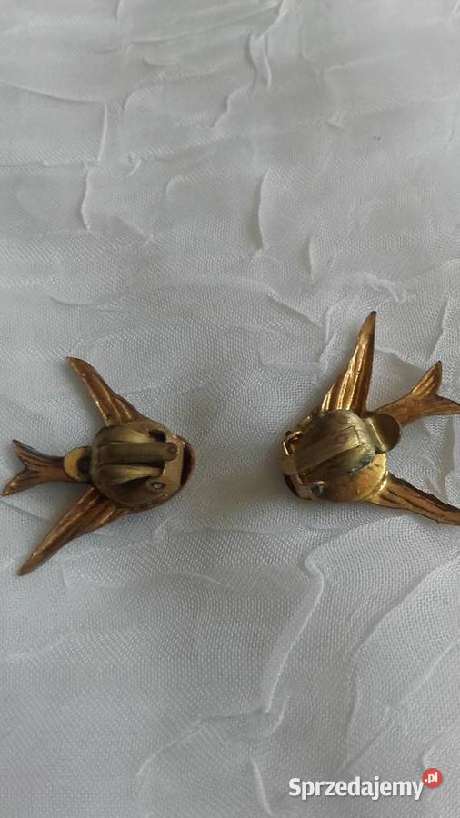 WYJĄTKOWE KLIPSY Z JASKÓŁKAMI pozłacane wielkopolskie Piła