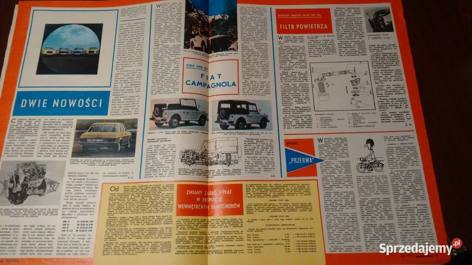 MOTOR 30 1974 fiat campagnola silniki merc w 115 tygodnik Stalowa Wola