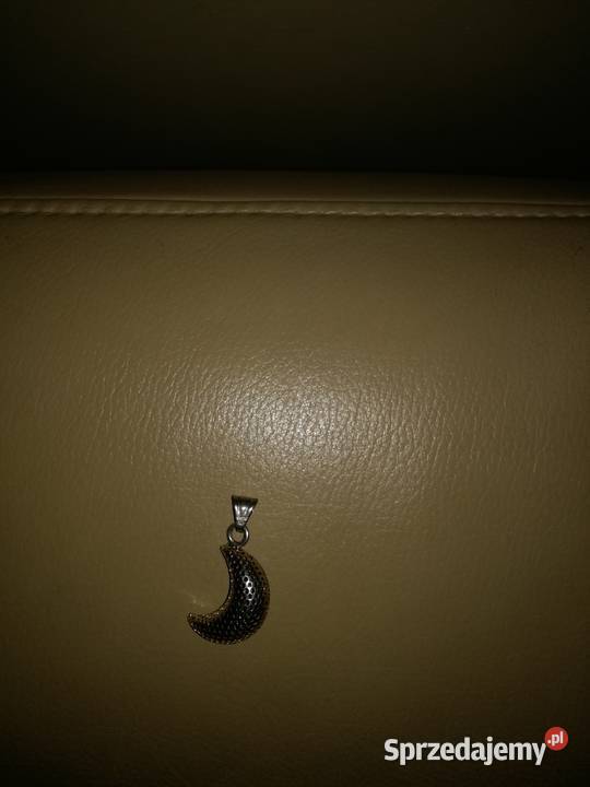 Srebrny ażurowy księżyc na srebrnym łańcuszku Naszyjniki Warszawa
