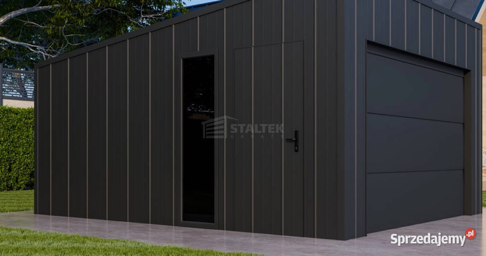 Garaż blaszany 4x6 brama segmentowa okno drzwi śląskie Gliwice