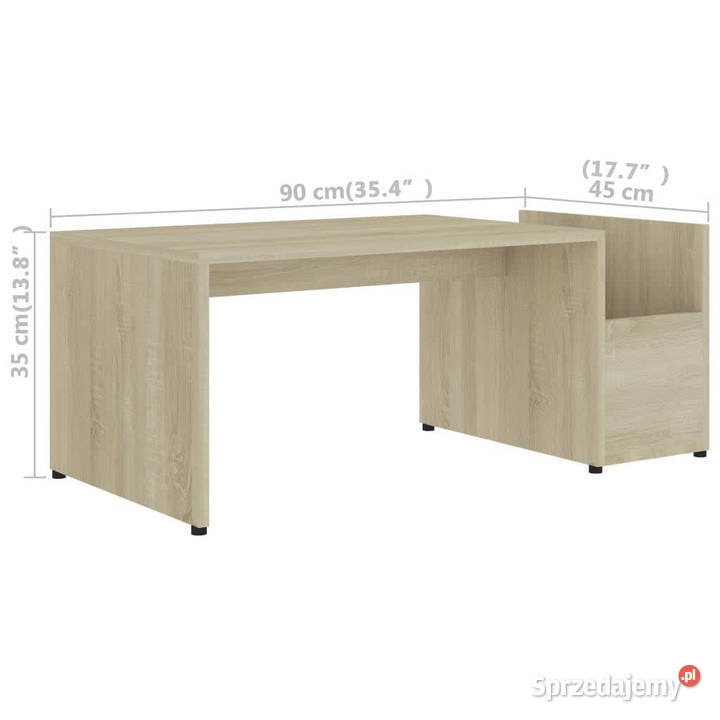 Stolik kawowy dąb sonoma 90x45x35 materiał Meble Warszawa