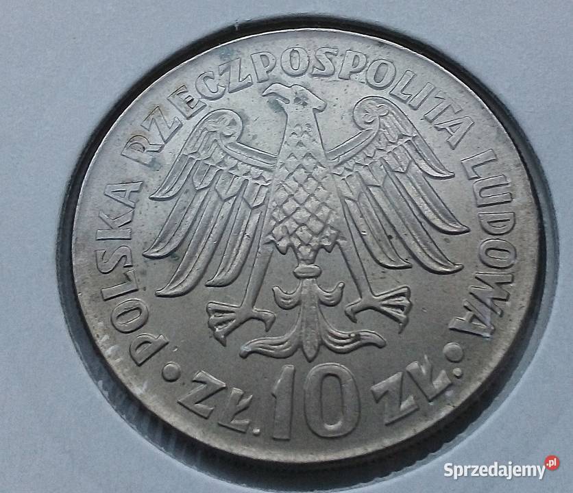 POLSKA10 ZLOTYCH1964 r bz KWIELKI WKLESŁY CuNi Legionowo