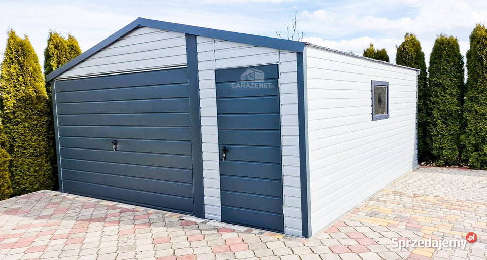 GARAŻ BLASZANY 5m x 6m BRAMA DRZWI OKNO ANTRACYT małopolskie Łapanów