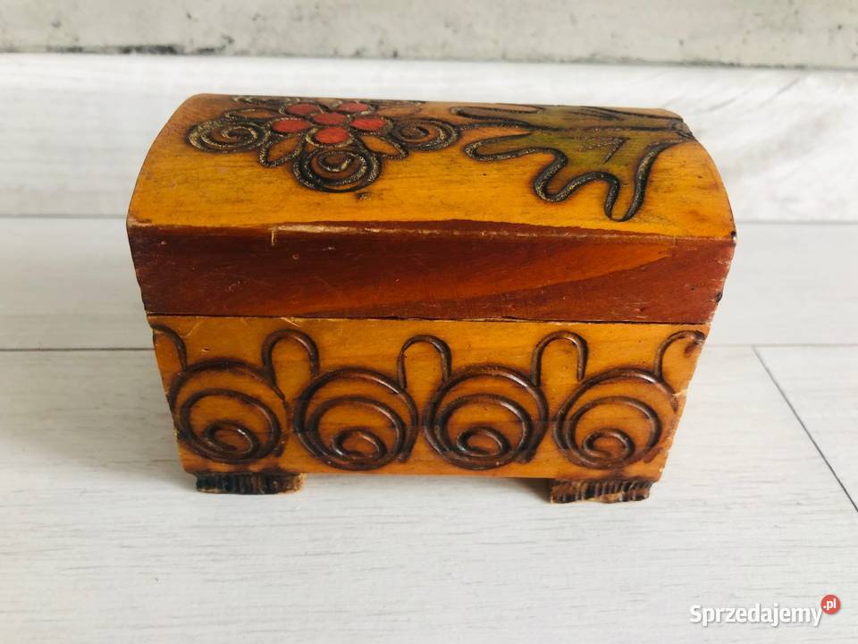 PRL Szkatułka na biżuterie pudełko organizer Łódź