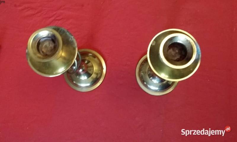 Stare 2 angielskie świeczniki mosiądzP89 Kraków