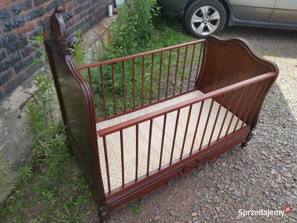 Francuskie łóżko dzieci łóżeczko rocaille antyk Wałbrzych sprzedam