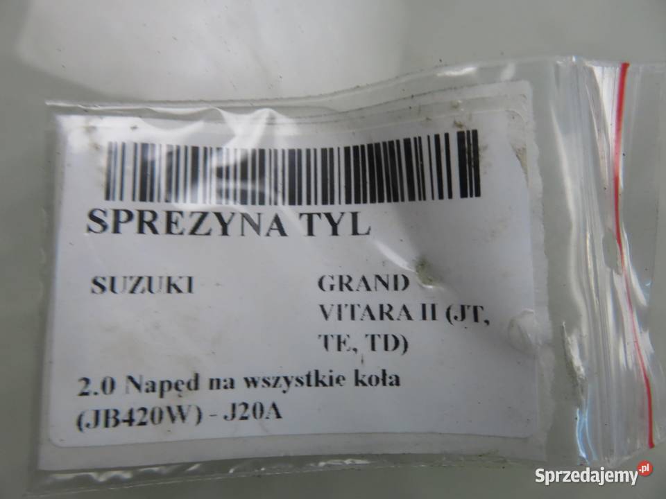 SPRĘŻYNY TYŁ SUZUKI GRAND VITARA II 20 sprzedam