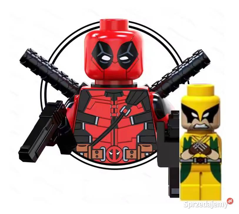 Klocki figurka ludzik DEADPOOL i MINI WOLVERINE Klocki Pobiedziska