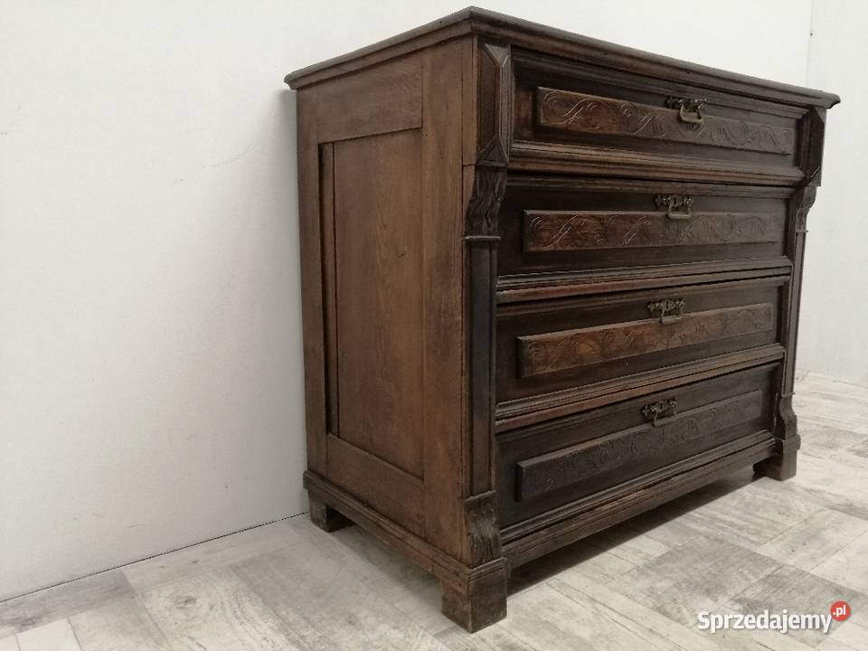 drewniana stara komoda z szufladami Radomsko