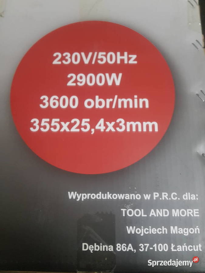 Szlifierka Przecinarka DO METALU 2900Wat Głogowa