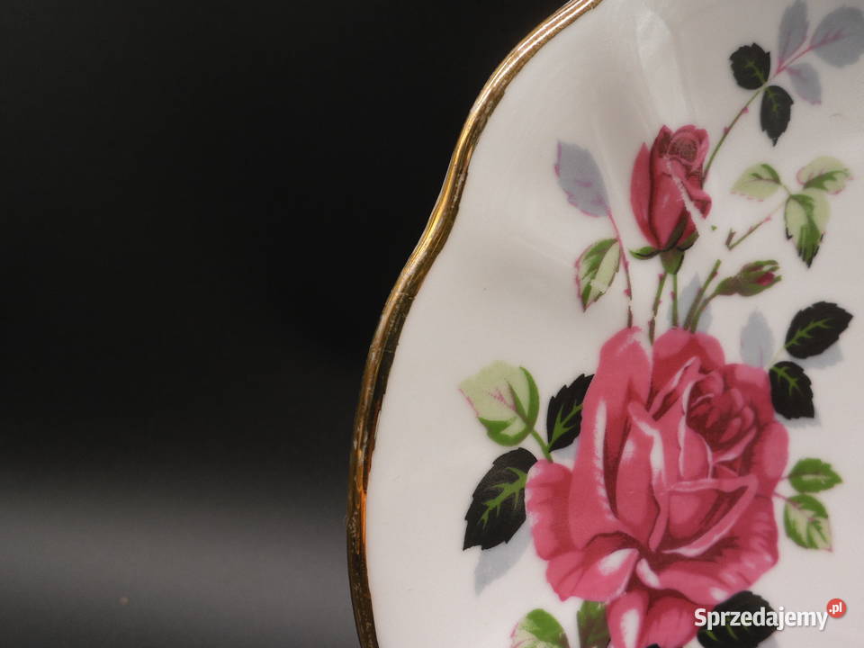Talerz deserowy róże Rheinpfalz Hartporzellan Raszków