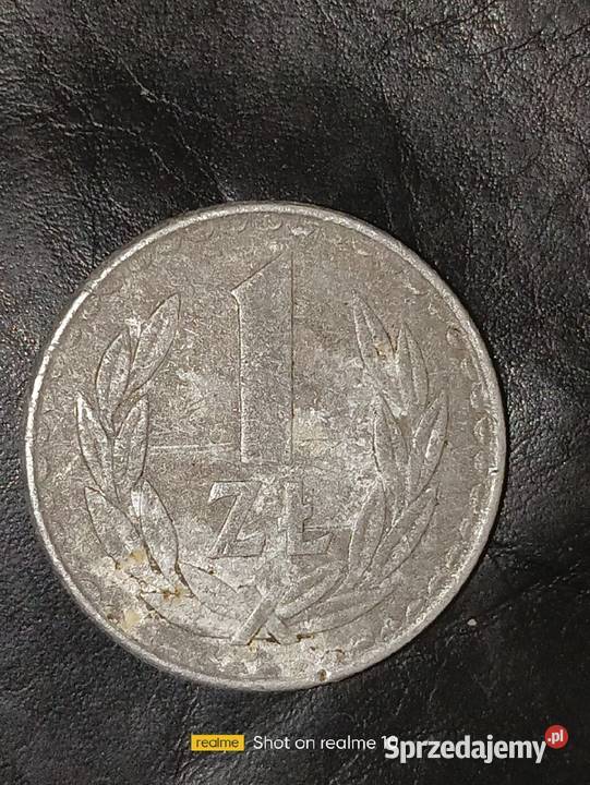Moneta o nominale 1 z roku 1982 z Płaską Datą dolnośląskie Bielawa