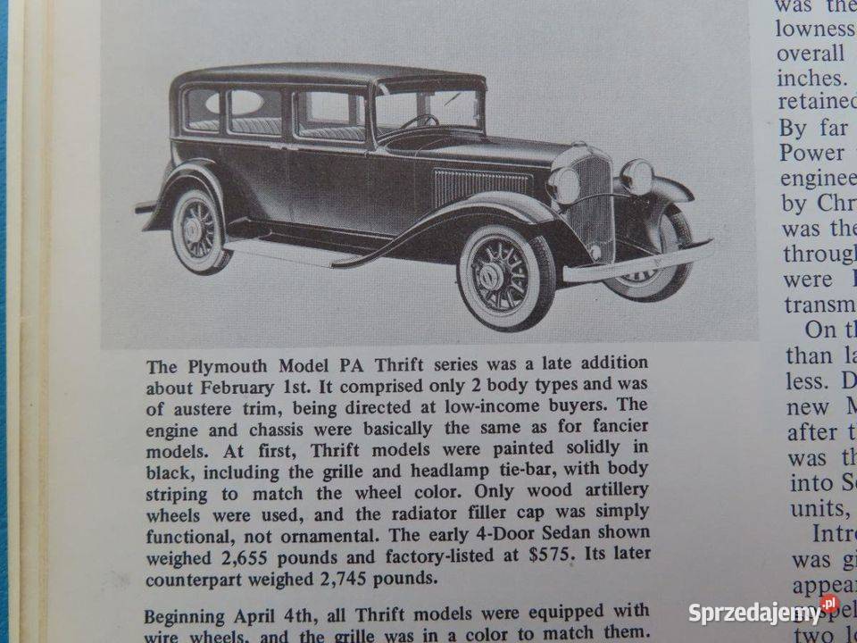 Plymouth 1931 Pozostałe Bolesławice sprzedam