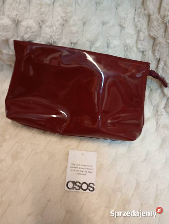 ASOS Design Bordowa torebka do ręki z Londynu Kraków