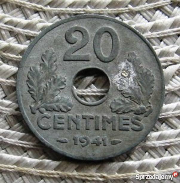 Francja 20 Centimos 1941rCynk Kalisz