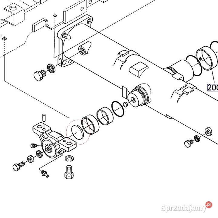 Dekiel mocowania mostu 48 mm Kubota L3408 L3608 Tajęcina