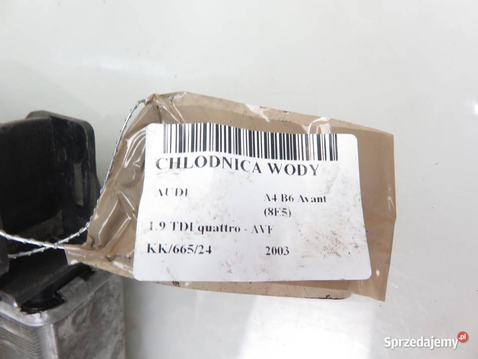 CHŁODNICA WODY AUDI A4 B6 19 TDI
