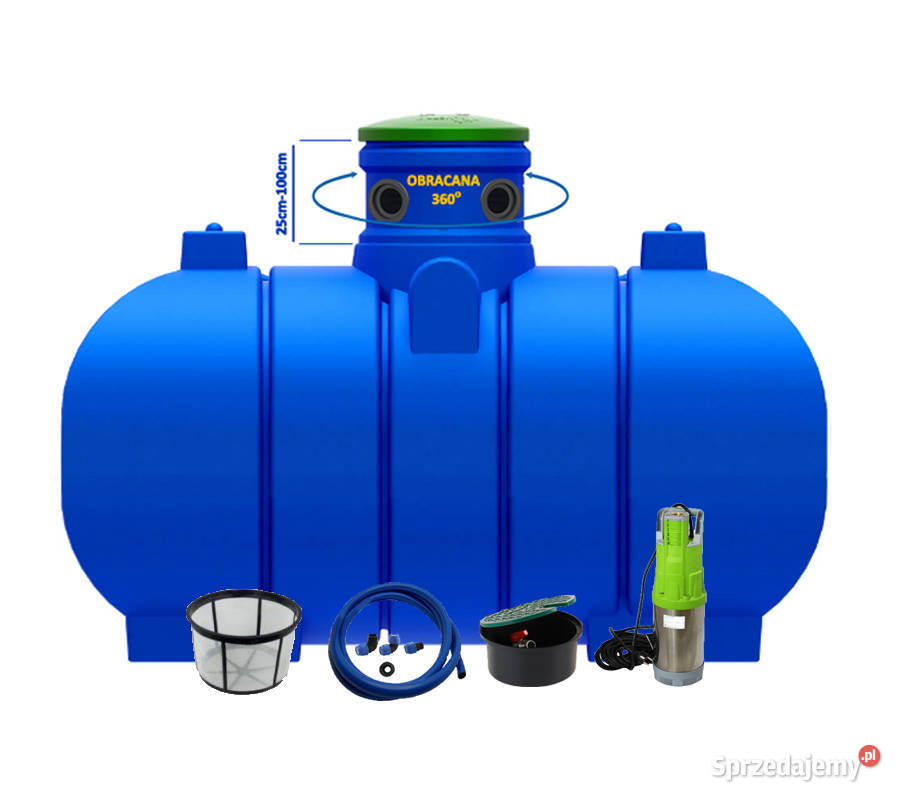 Zbiornik na wodę deszczową 5000L Zestaw Pomp i