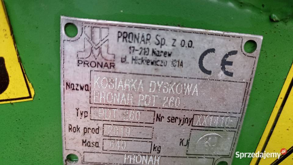 Kosiarka Pronar PDT 260 Pronar Łosice