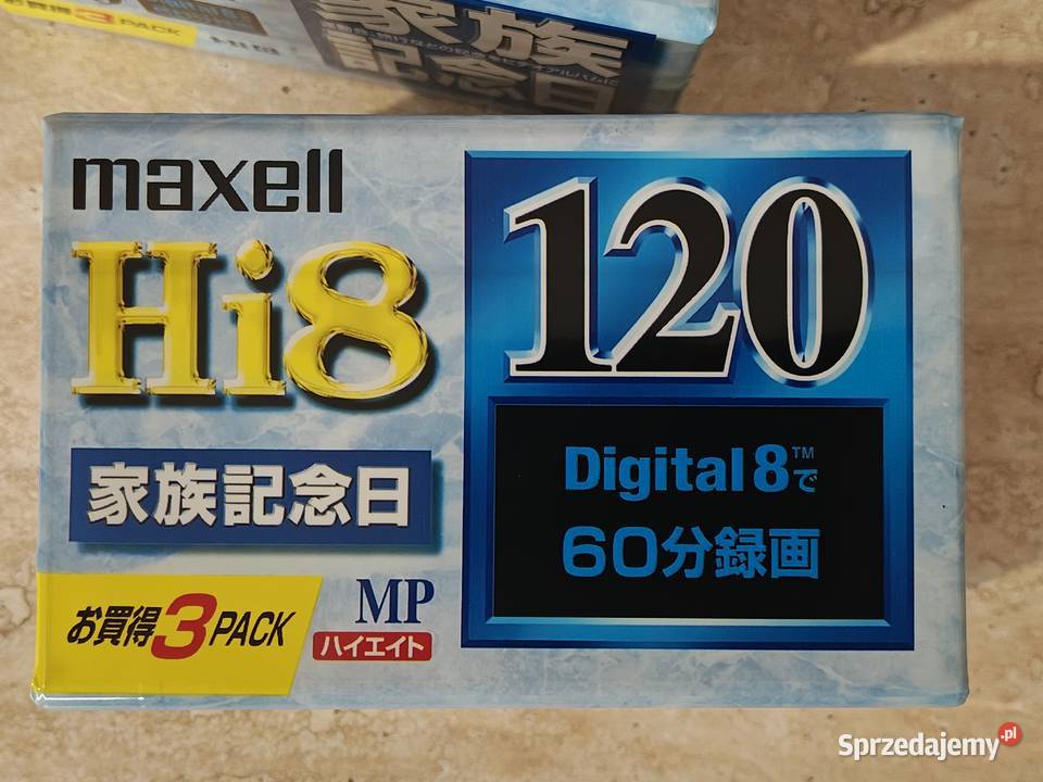 Kaseta Hi8 Maxell MP120 Digital8 60 3PAK nowe