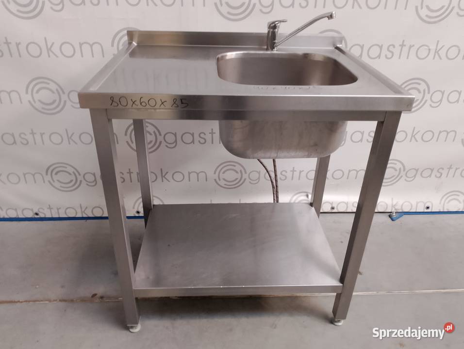 Stół ze zlewemP i półką 80x60x85