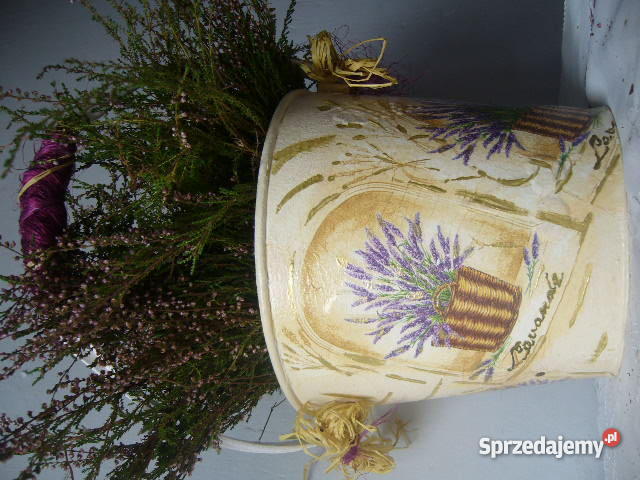 dekoracyjne wiaderko decoupage Opatów