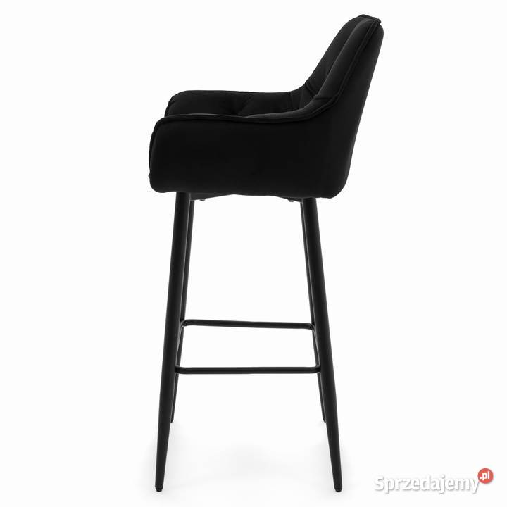 Czarny Hoker Tapicerowany Siena Wysyłka 24H 53cm Tarchały Małe