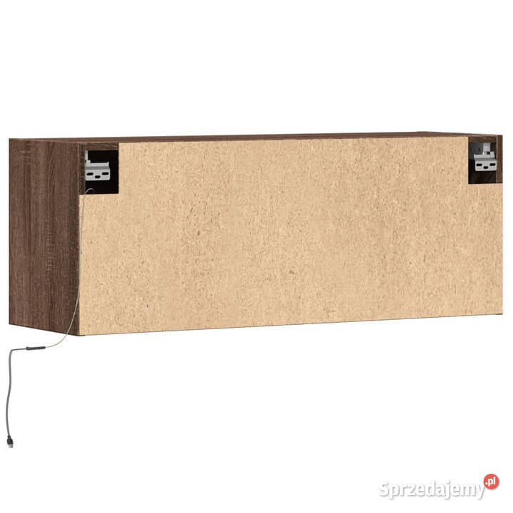 Ścienna szafka TV z LED brązowy dąb 100x31x35 Warszawa