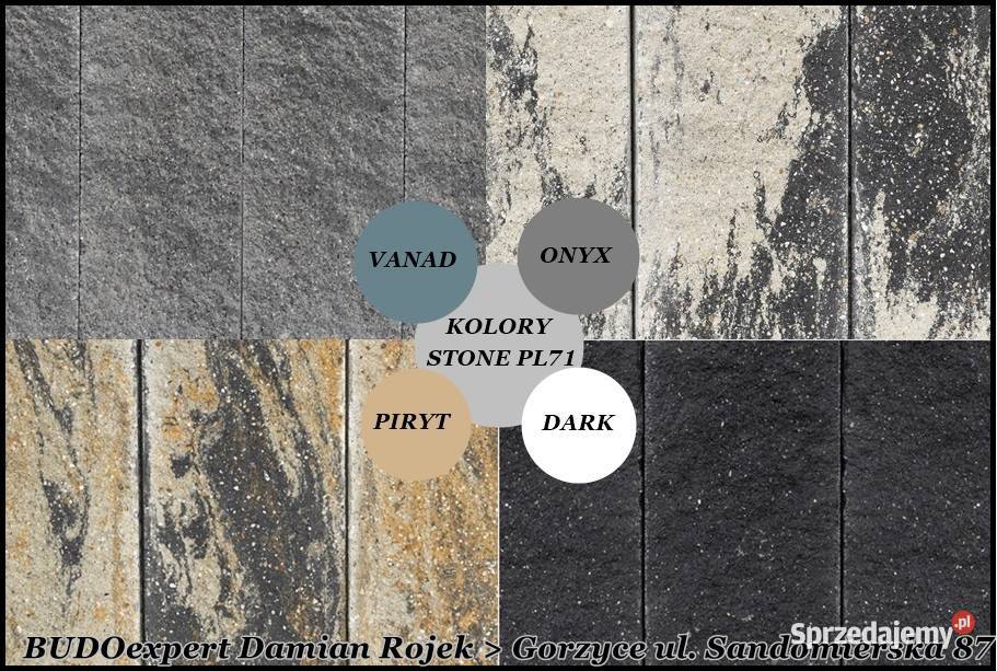 Betonowa palisada łupana Stone 71 wysokość 71 podkarpackie Gorzyce