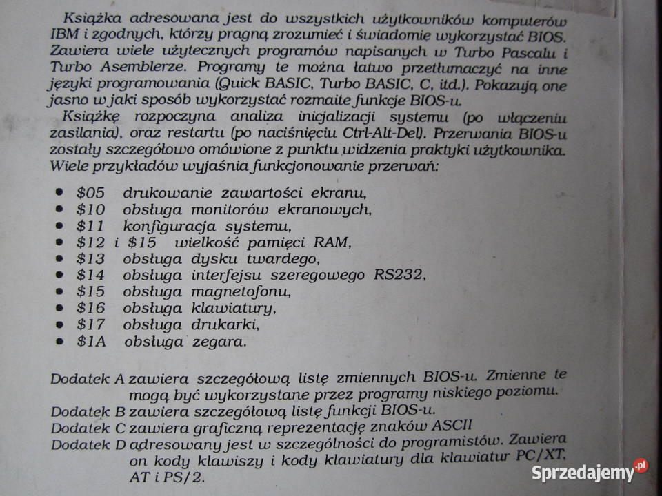 Informatyka Bios ZX Spectrum 6502 PC AT 386 świętokrzyskie Kielce
