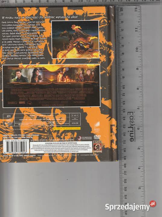 Ghost Rider Nicolas Cage DVD lektor Kultura i Rozrywka Pruszków