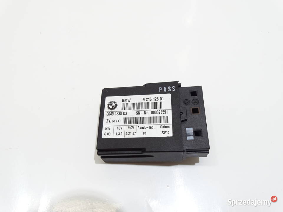 MODUŁ STEROWNIK FOTELA BMW E92 LCI OE 9216128 Komputery Strzyżewice