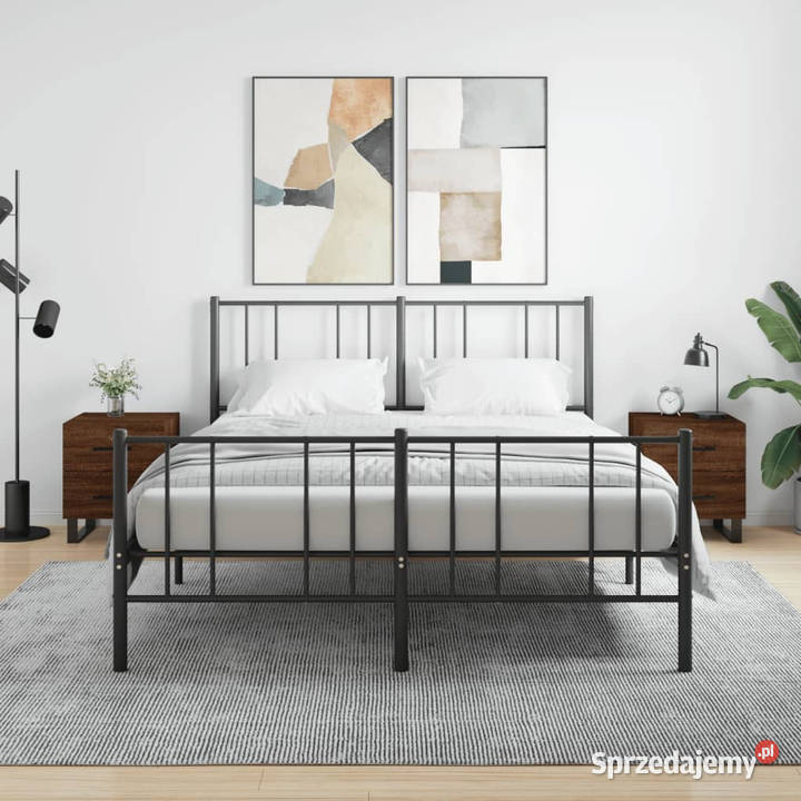 Szafki nocne 2 brązowy dąb 40x35x475 WM827371 Warszawa