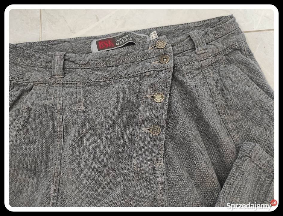 Bershka szare spodnie damskie 40 L wysoki stan Płock sprzedam