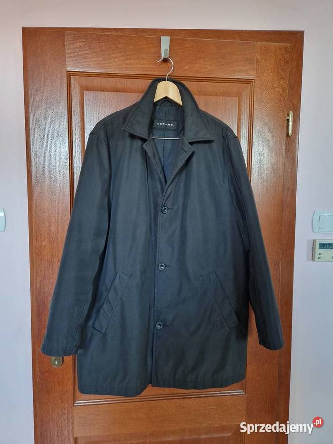 Płaszcz czarny męski ocieplany rozmiar L54 Bibice