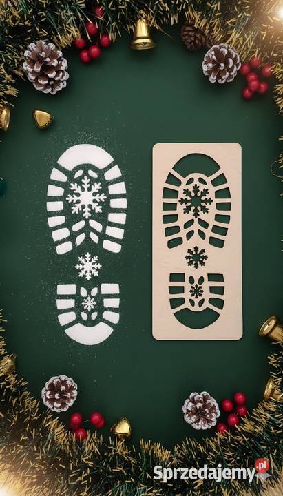 Szablon Ślad Odcisk Buta Mikołaja Mikołajki Lublin