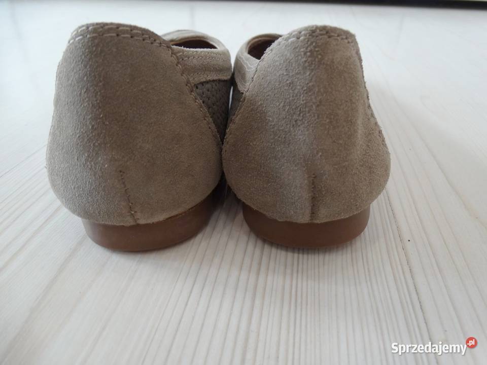 Buty Skórzane Skóra Naturalna Półbuty Baleriny