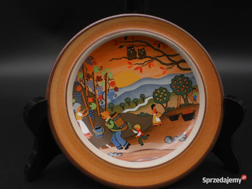 Talerz ozdobny cztery pory roku lato SMF Raszków sprzedam