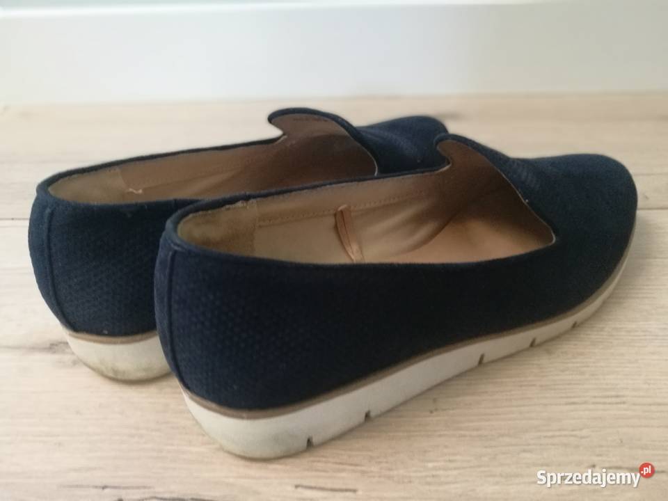 Damskie granatowe buty wsuwane lords GRACELAND Dębica