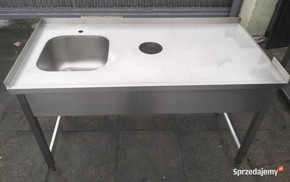 Zlew gastronomiczny 1komorowy z otworem na Słupia Kapitulna