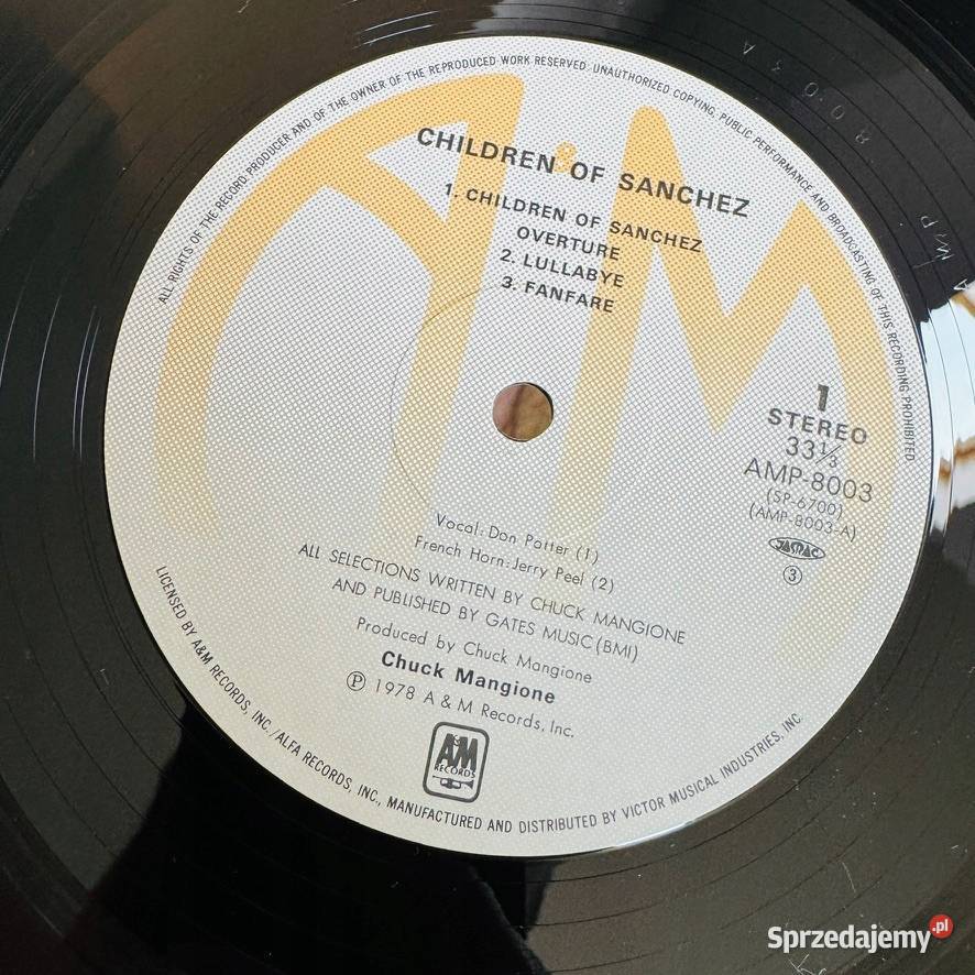 Chuck Mangione Children Of Sanchez EXEX Japan LP 1 płyta mazowieckie Warszawa sprzedam