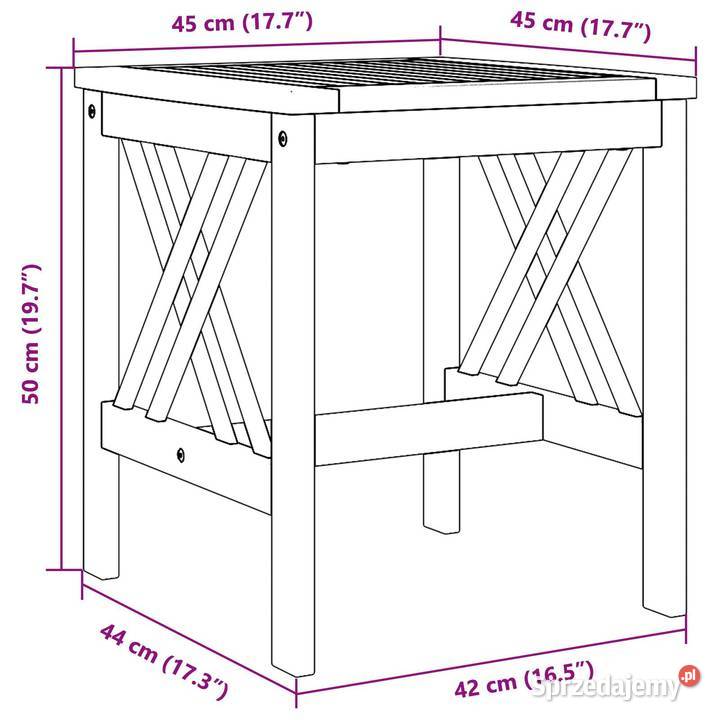 vidaXL Krzesła ogrodowe 2 lite drewno akacjowe Krzesła ogrodowe