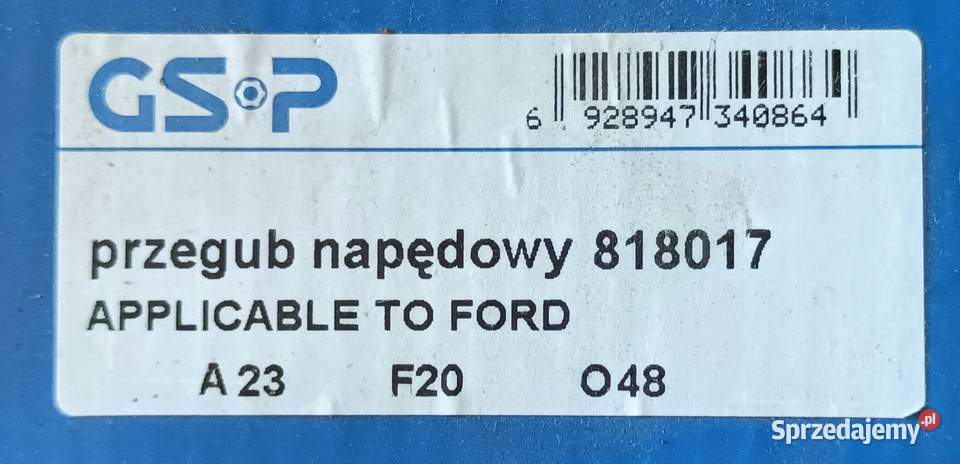 Przeguby zewnętrzne x2 GSP 818017 FORD Fiesta Gowino
