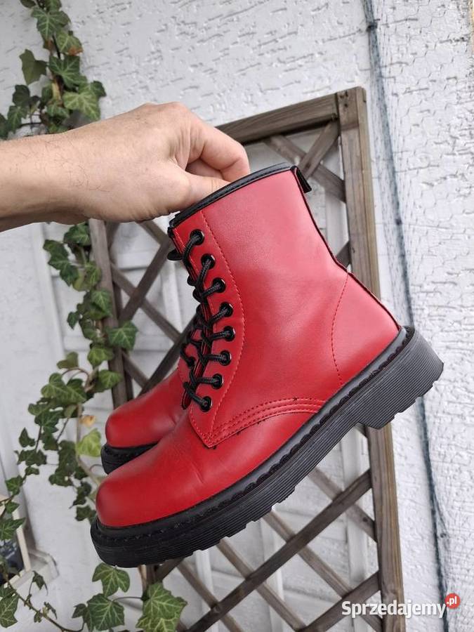 Czerwone botki 36 Primadonna wysokie buty glany inna