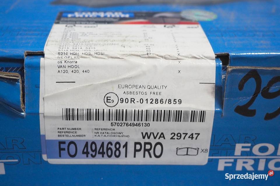 Klocki hamulcowe WVA29747 sprzedam