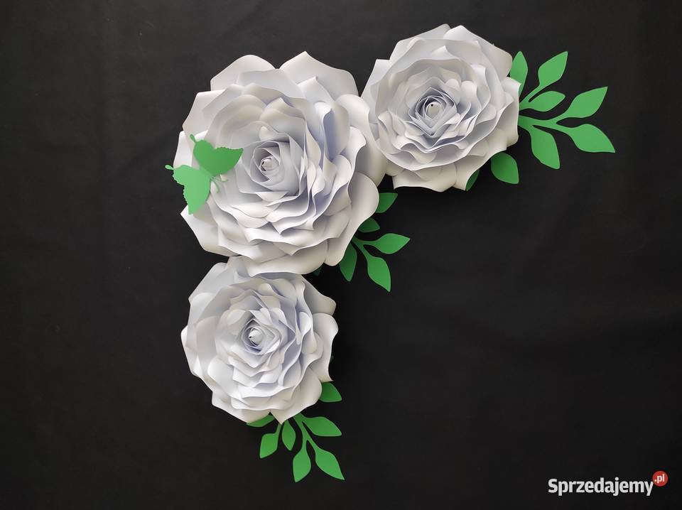 Róże z papieru 3D Lądek
