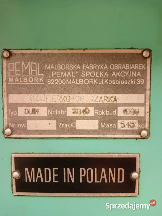 Ostrzałka do frezów Pemal Biznes i Przemysł Wejherowo