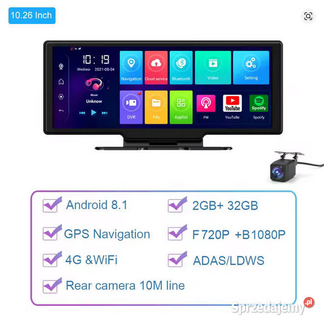 kamera samochodowa przódtył GPS Kamery samochodowe Książ Wielkopolski