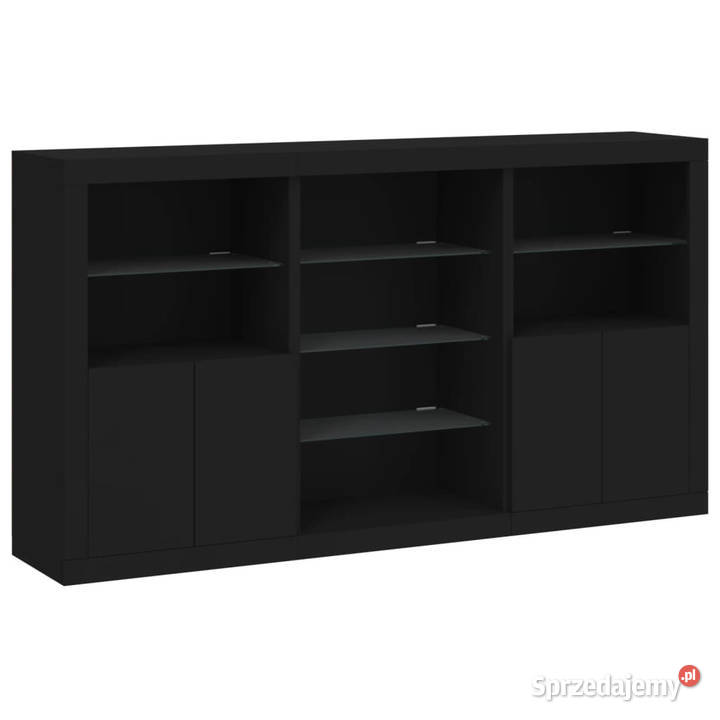 Szafka z oświetleniem LED czarna 1815x37x100 Warszawa